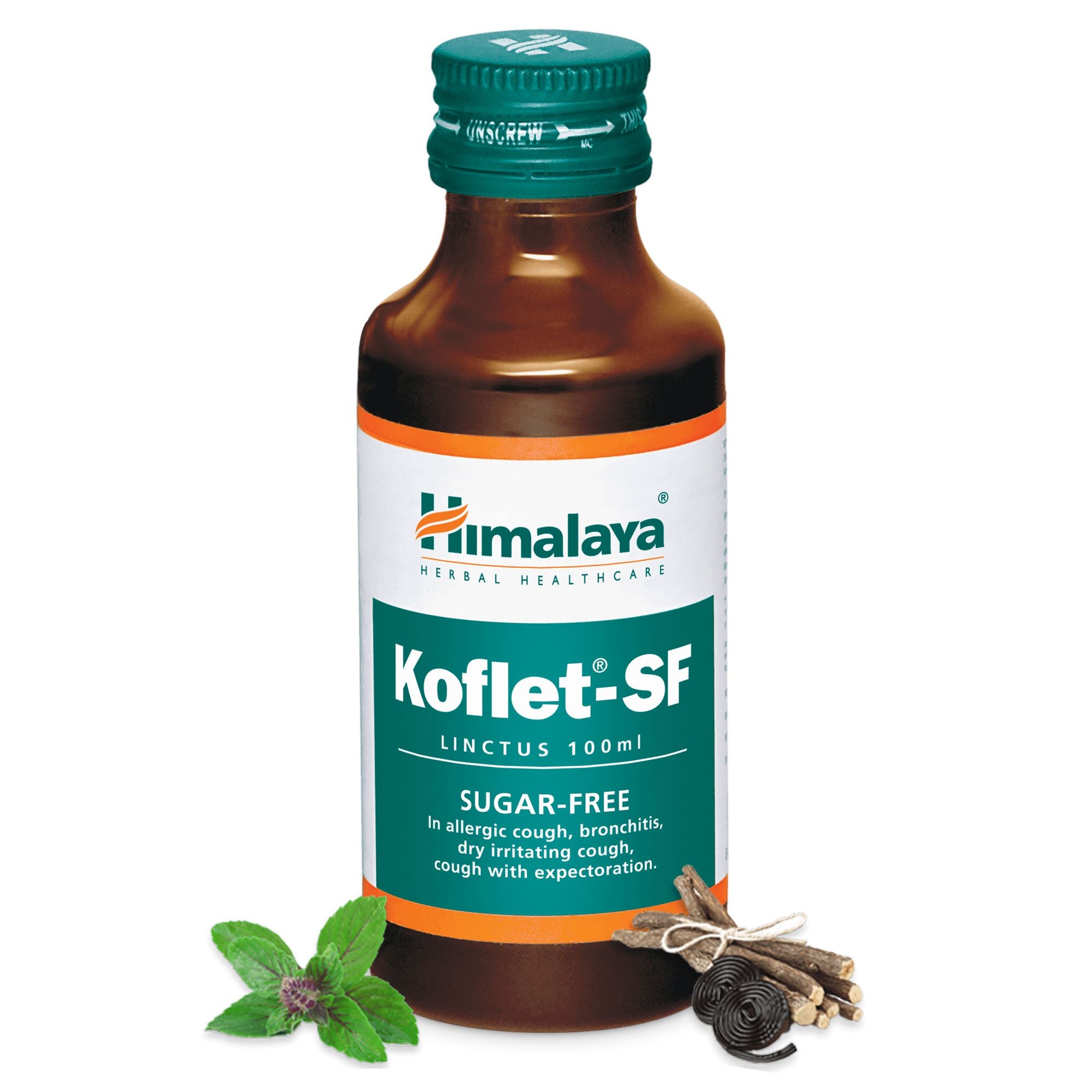 Himalaya Koflet-SF Linctus - Sugar-free cough syrup for wet and dry cough
