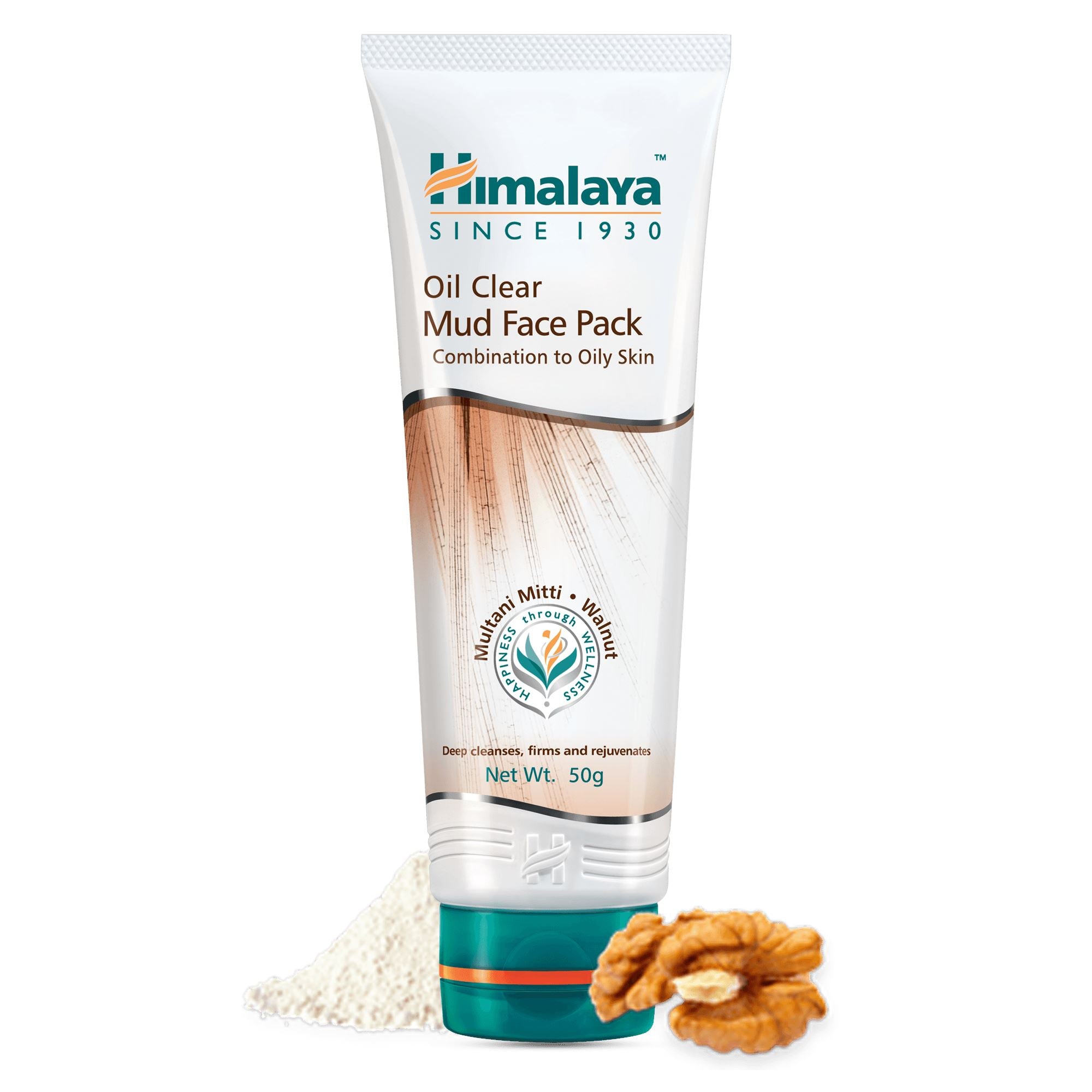Himalaya Oil Clear Mud Face Pack 50g - Deep cleanses, firms and rejuvenates