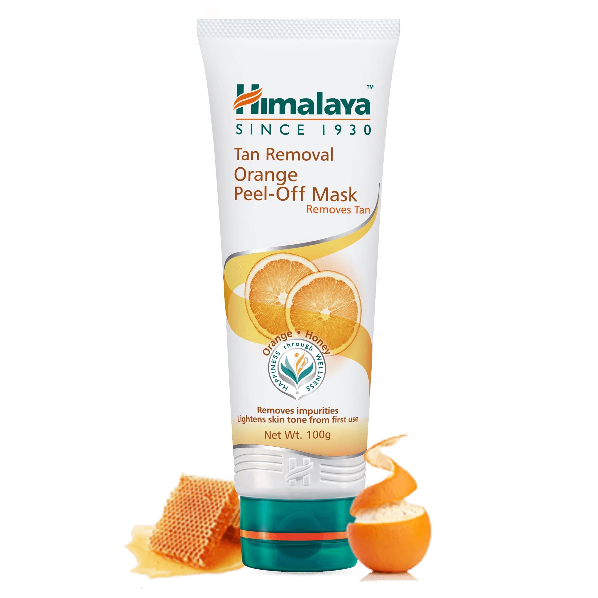 Himalaya Tan Removal Orange Peel-Off Mask - Removes impurities. Lightens skin tone from first use